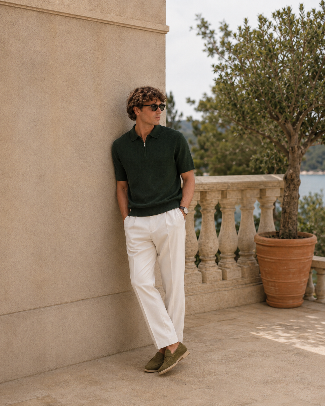 Polo zippé Cap Ferrat