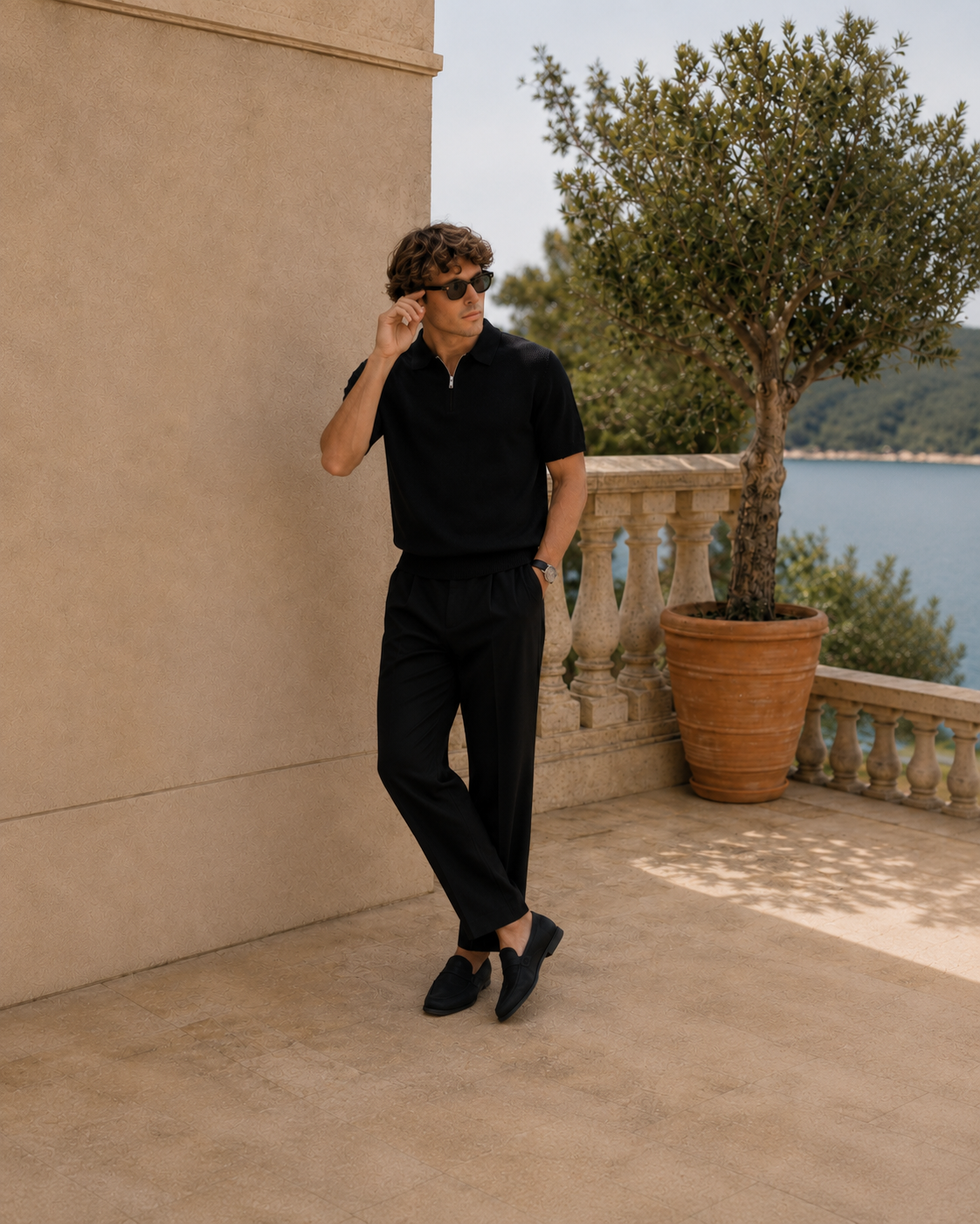 Polo zippé Cap Ferrat