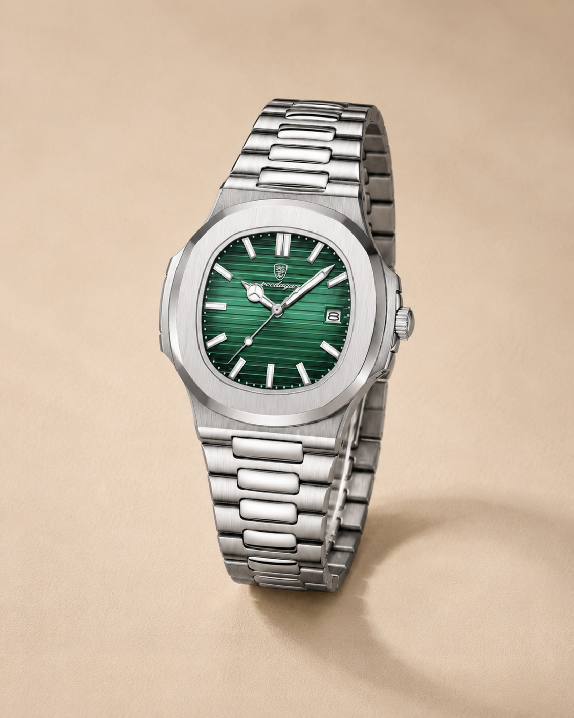 Lucerne Steel Watch in Emerald packshot