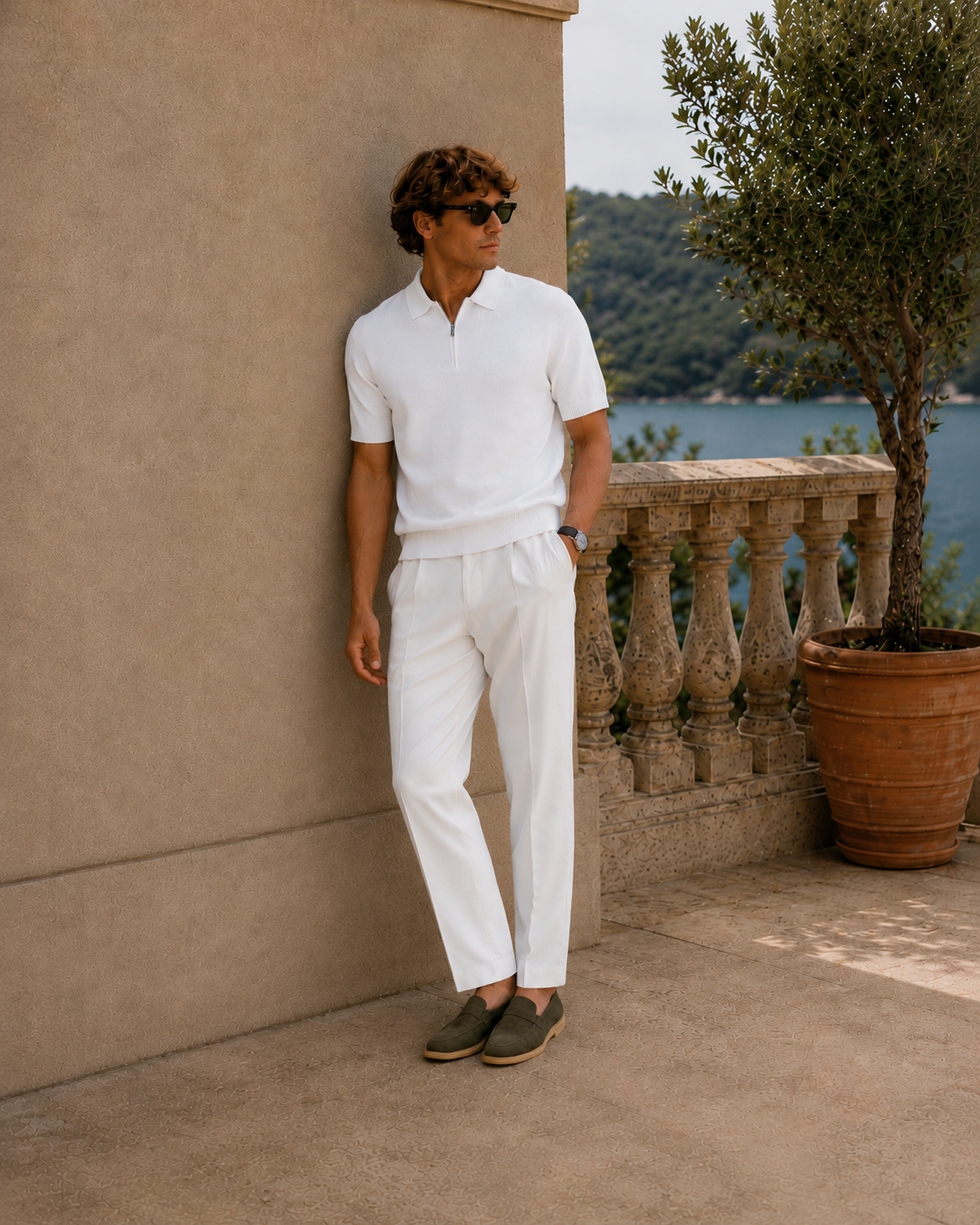 Cap Ferrat Zip Polo