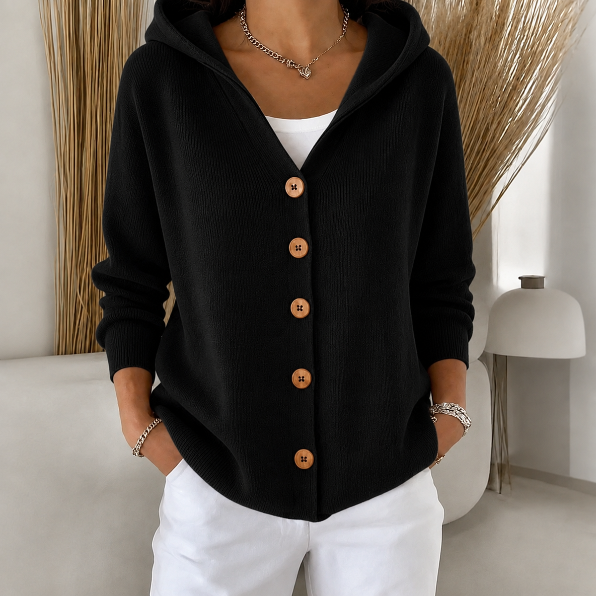 Gilet en maille à capuche Annecy