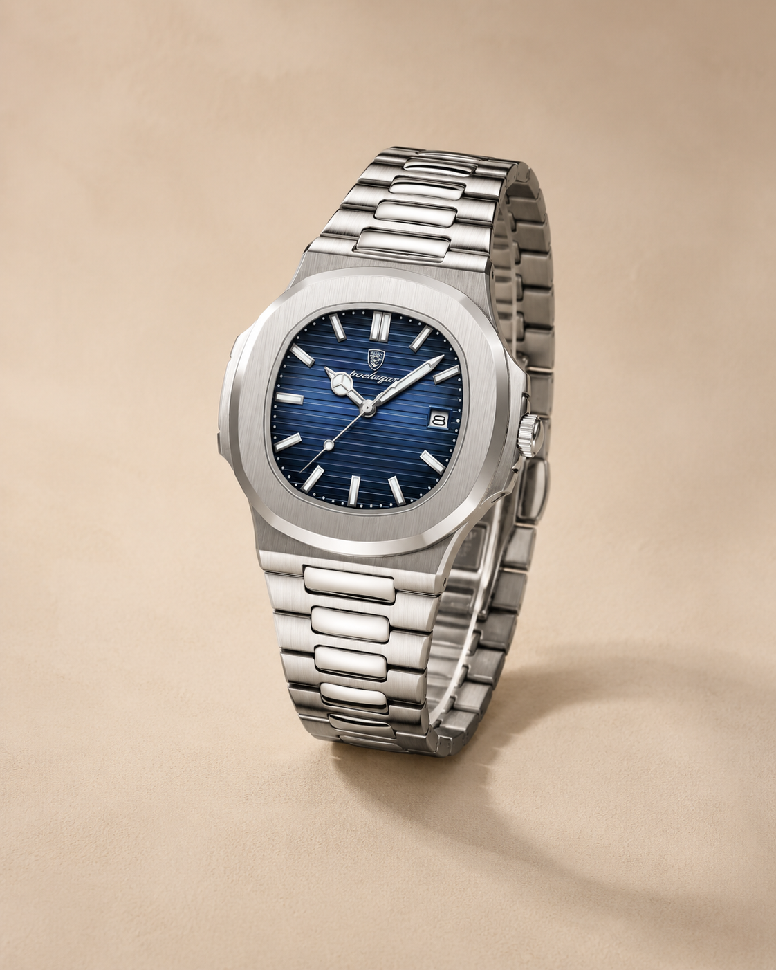 Lucerne Steel Watch in Midnight Blue packshot