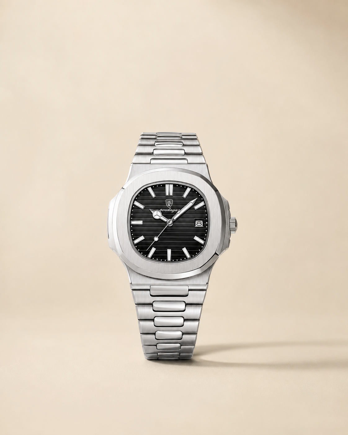 Lucerne Steel Watch in Noir packshot