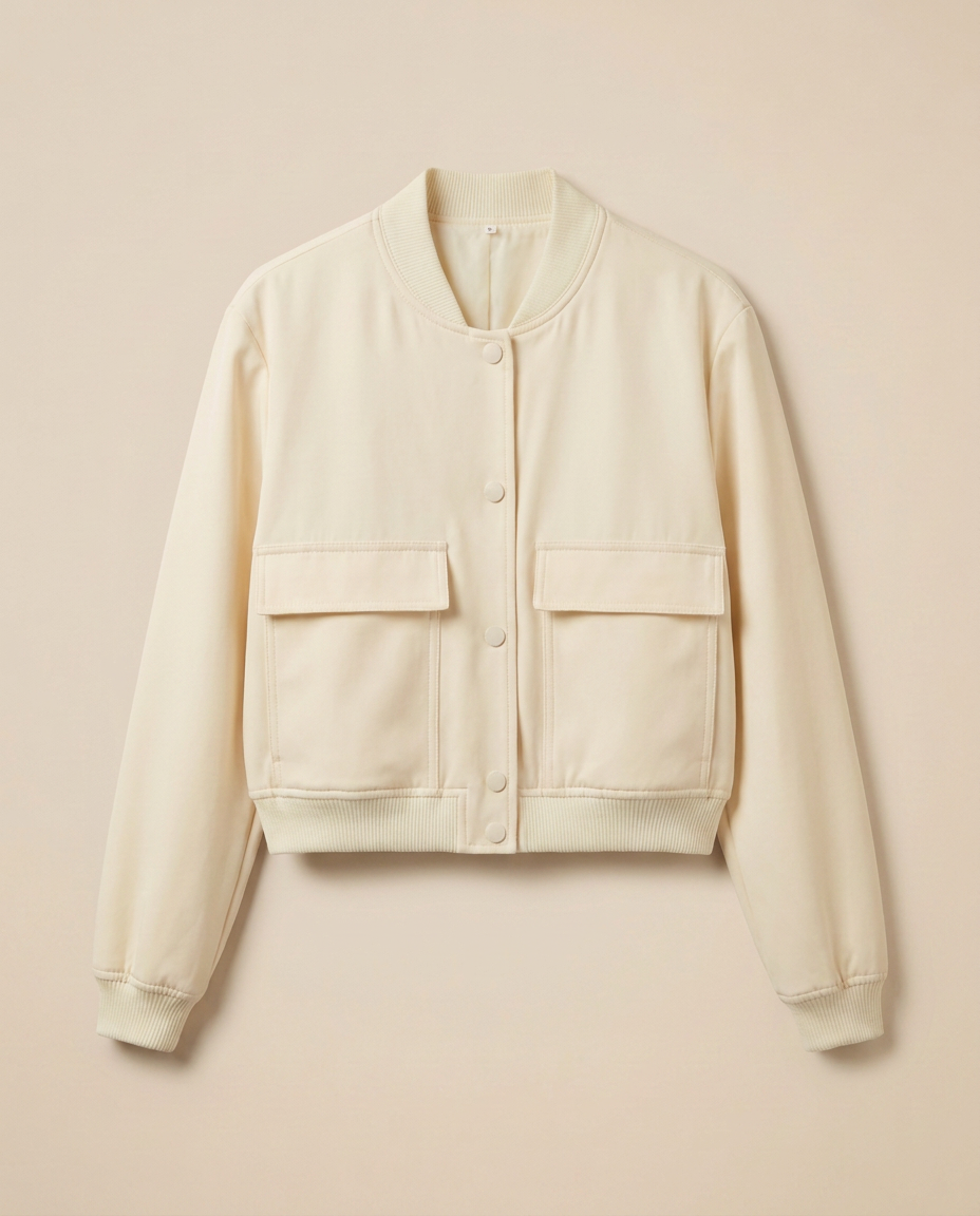 Cassis Bomber Jacket in Cream packshot