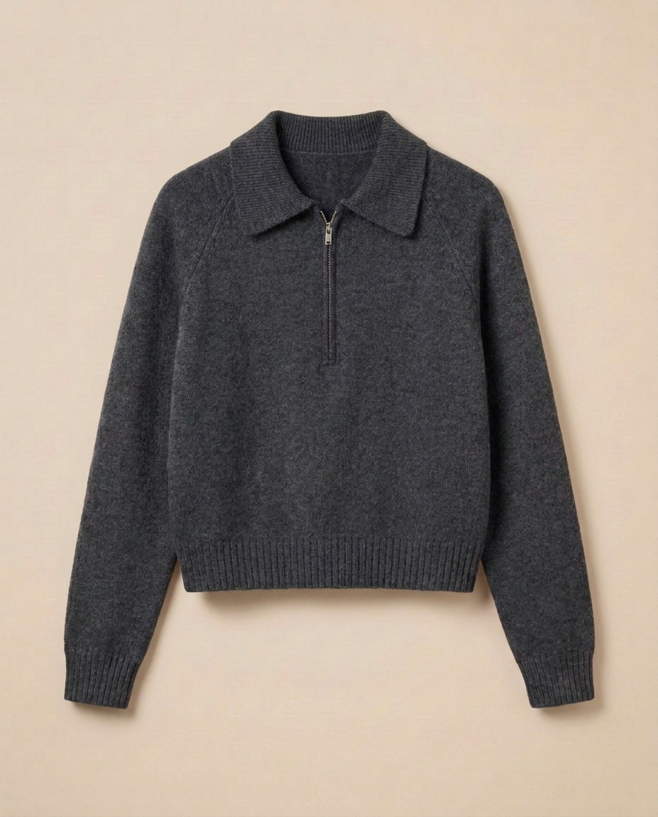 Verbier Half-Zip Sweater in Dark Grey packshot